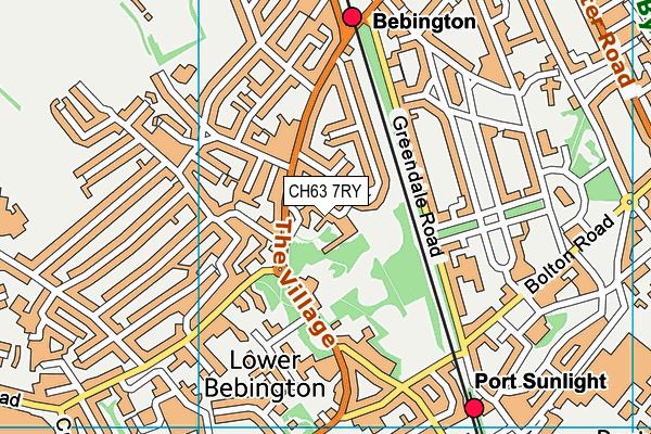 CH63 7RY map - OS VectorMap District (Ordnance Survey)