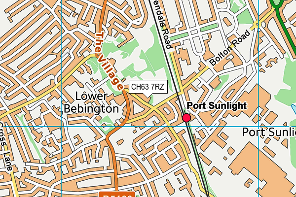 CH63 7RZ map - OS VectorMap District (Ordnance Survey)