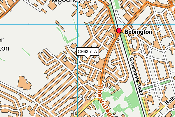 CH63 7TA map - OS VectorMap District (Ordnance Survey)