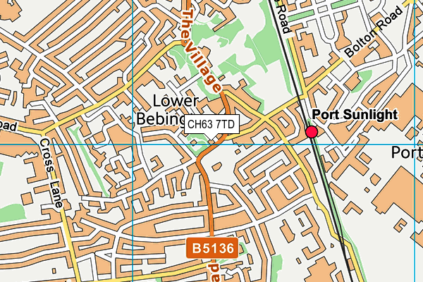 CH63 7TD map - OS VectorMap District (Ordnance Survey)