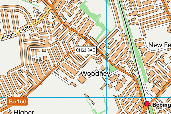 CH63 8AE map - OS VectorMap District (Ordnance Survey)