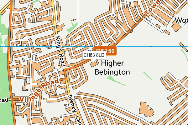 CH63 8LD map - OS VectorMap District (Ordnance Survey)