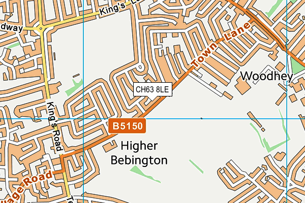 CH63 8LE map - OS VectorMap District (Ordnance Survey)