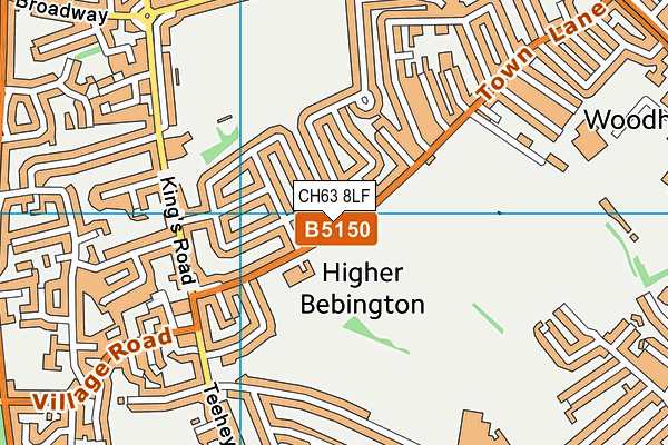 CH63 8LF map - OS VectorMap District (Ordnance Survey)
