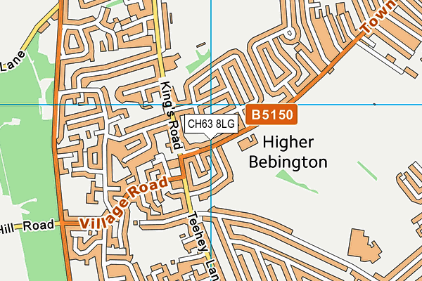 CH63 8LG map - OS VectorMap District (Ordnance Survey)