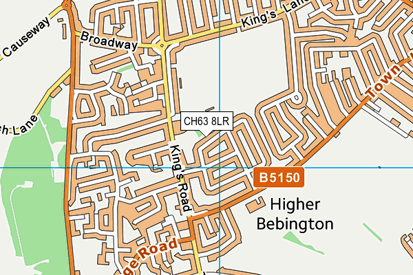 CH63 8LR map - OS VectorMap District (Ordnance Survey)