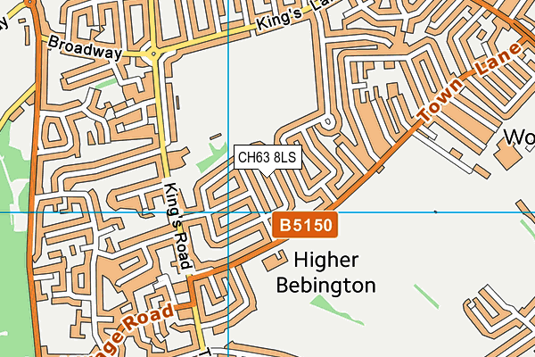 CH63 8LS map - OS VectorMap District (Ordnance Survey)
