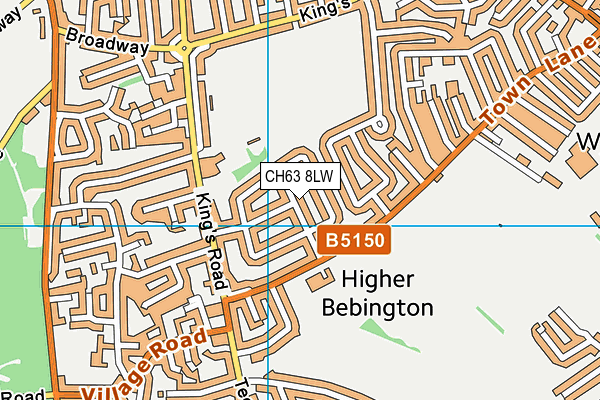 CH63 8LW map - OS VectorMap District (Ordnance Survey)