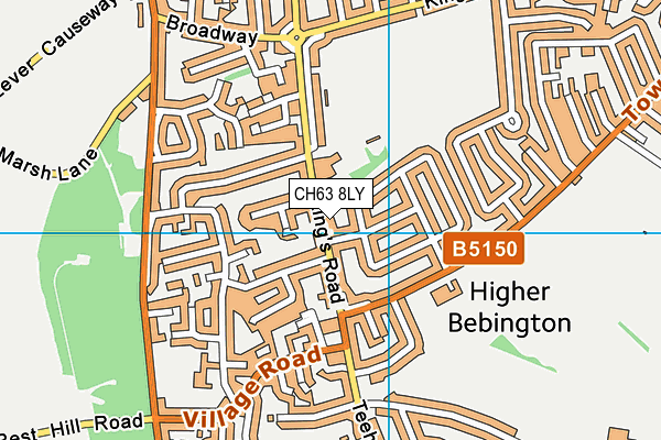 CH63 8LY map - OS VectorMap District (Ordnance Survey)