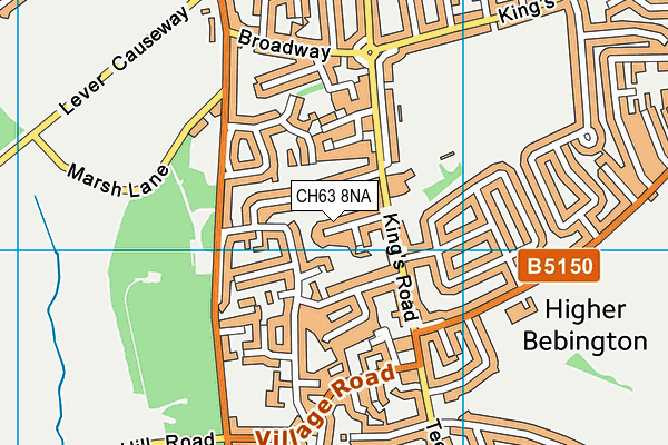 CH63 8NA map - OS VectorMap District (Ordnance Survey)