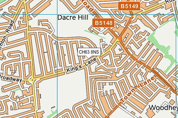 CH63 8NS map - OS VectorMap District (Ordnance Survey)