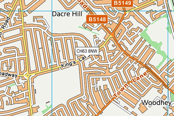 CH63 8NW map - OS VectorMap District (Ordnance Survey)