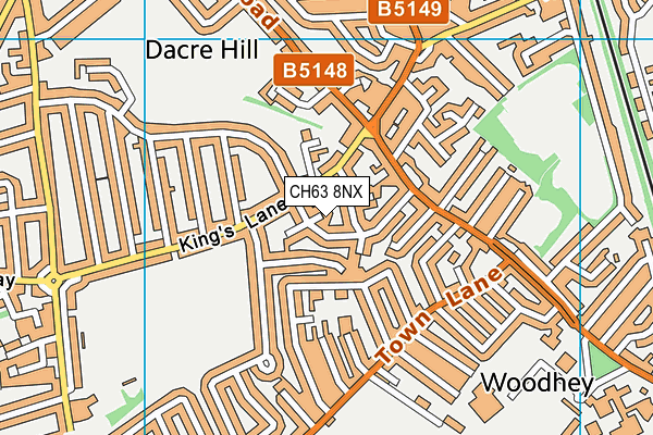 CH63 8NX map - OS VectorMap District (Ordnance Survey)