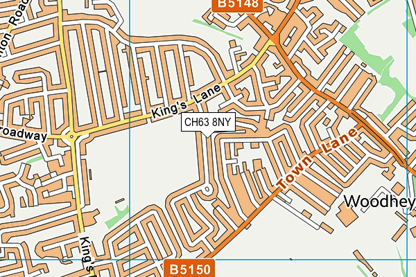 CH63 8NY map - OS VectorMap District (Ordnance Survey)
