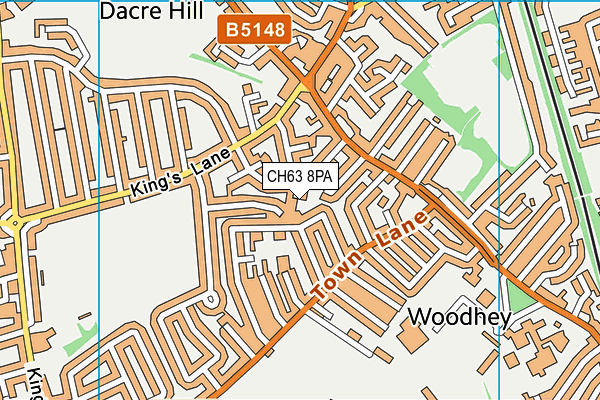 CH63 8PA map - OS VectorMap District (Ordnance Survey)