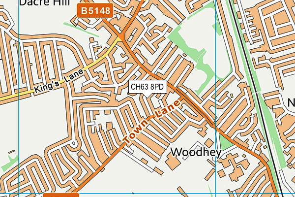 CH63 8PD map - OS VectorMap District (Ordnance Survey)