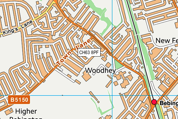 CH63 8PF map - OS VectorMap District (Ordnance Survey)