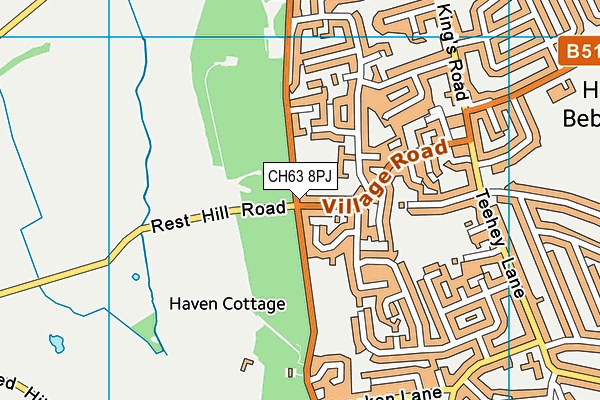 CH63 8PJ map - OS VectorMap District (Ordnance Survey)