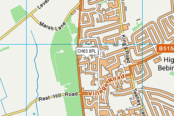 CH63 8PL map - OS VectorMap District (Ordnance Survey)