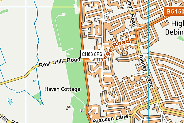 CH63 8PS map - OS VectorMap District (Ordnance Survey)