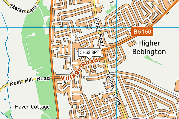 CH63 8PT map - OS VectorMap District (Ordnance Survey)