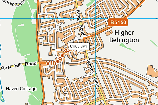 CH63 8PY map - OS VectorMap District (Ordnance Survey)