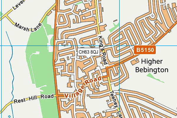 CH63 8QJ map - OS VectorMap District (Ordnance Survey)