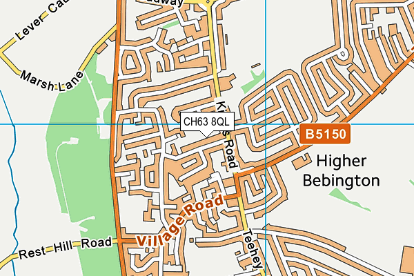 CH63 8QL map - OS VectorMap District (Ordnance Survey)