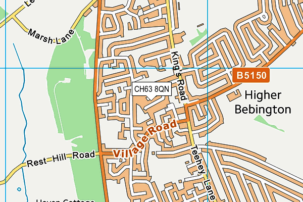 CH63 8QN map - OS VectorMap District (Ordnance Survey)