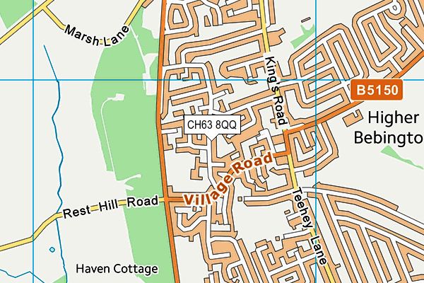 CH63 8QQ map - OS VectorMap District (Ordnance Survey)