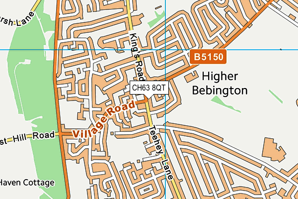 CH63 8QT map - OS VectorMap District (Ordnance Survey)