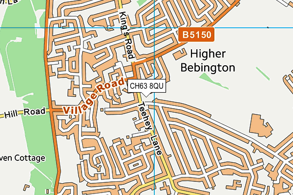 CH63 8QU map - OS VectorMap District (Ordnance Survey)