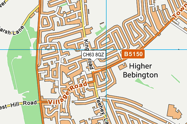 CH63 8QZ map - OS VectorMap District (Ordnance Survey)