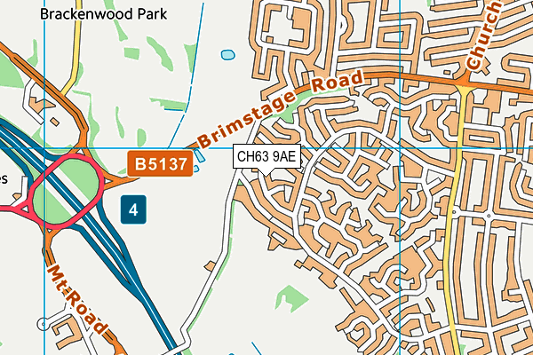 CH63 9AE map - OS VectorMap District (Ordnance Survey)