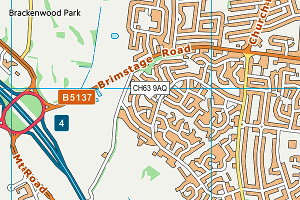 CH63 9AQ map - OS VectorMap District (Ordnance Survey)