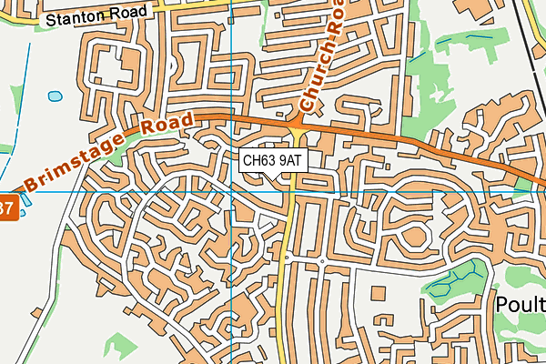 CH63 9AT map - OS VectorMap District (Ordnance Survey)