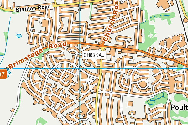 CH63 9AU map - OS VectorMap District (Ordnance Survey)