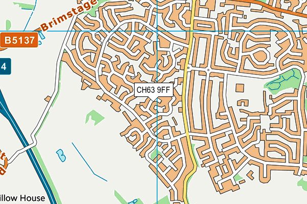 CH63 9FF map - OS VectorMap District (Ordnance Survey)