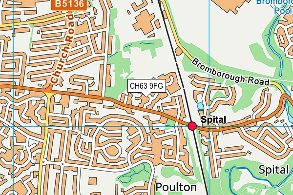 CH63 9FG map - OS VectorMap District (Ordnance Survey)