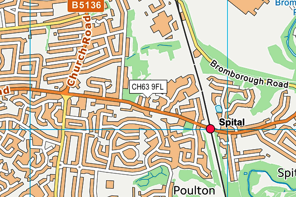 CH63 9FL map - OS VectorMap District (Ordnance Survey)