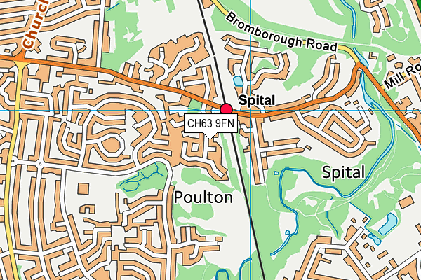 CH63 9FN map - OS VectorMap District (Ordnance Survey)