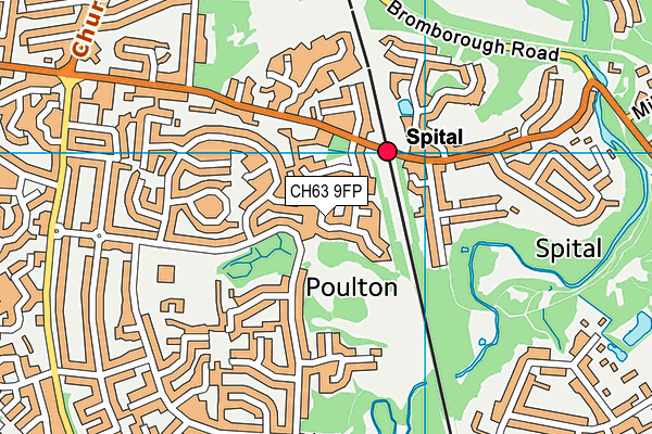 CH63 9FP map - OS VectorMap District (Ordnance Survey)