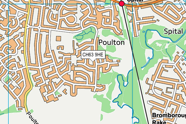 CH63 9HE map - OS VectorMap District (Ordnance Survey)