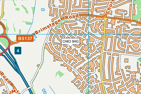 CH63 9HG map - OS VectorMap District (Ordnance Survey)