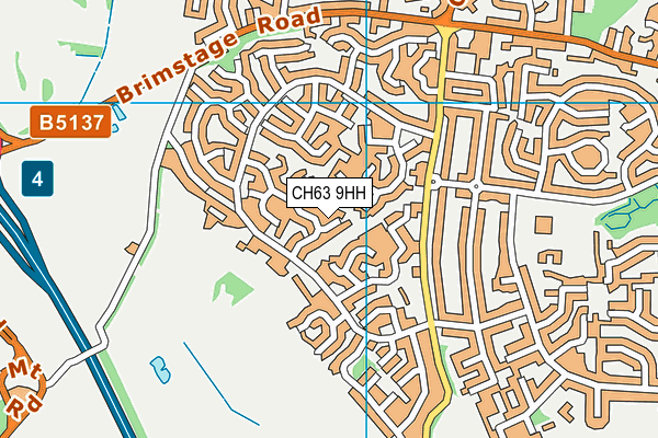 CH63 9HH map - OS VectorMap District (Ordnance Survey)