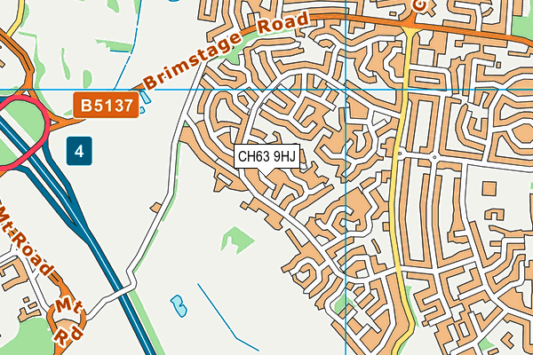 CH63 9HJ map - OS VectorMap District (Ordnance Survey)