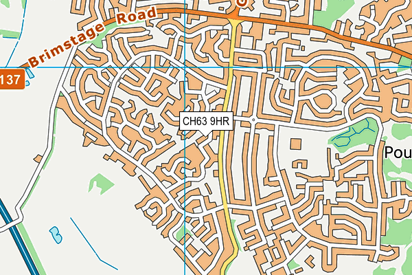 CH63 9HR map - OS VectorMap District (Ordnance Survey)