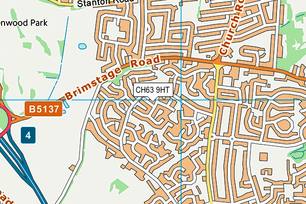 CH63 9HT map - OS VectorMap District (Ordnance Survey)