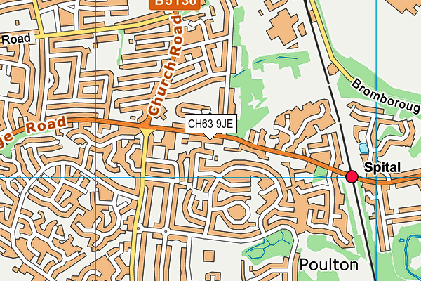 CH63 9JE map - OS VectorMap District (Ordnance Survey)