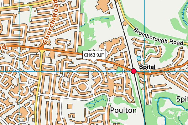 CH63 9JF map - OS VectorMap District (Ordnance Survey)